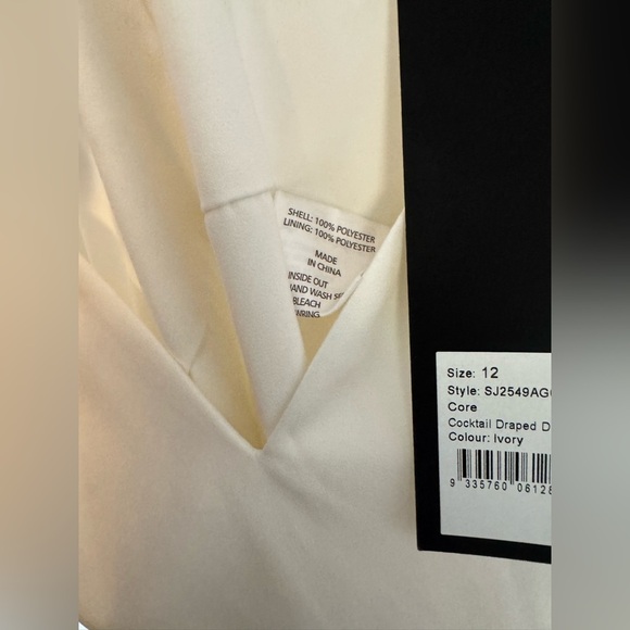 NEW Shona Joy Revolve Draped Cocktail Dress Tank Ivory White Bridal US 8 NWT - Picture 10 of 10